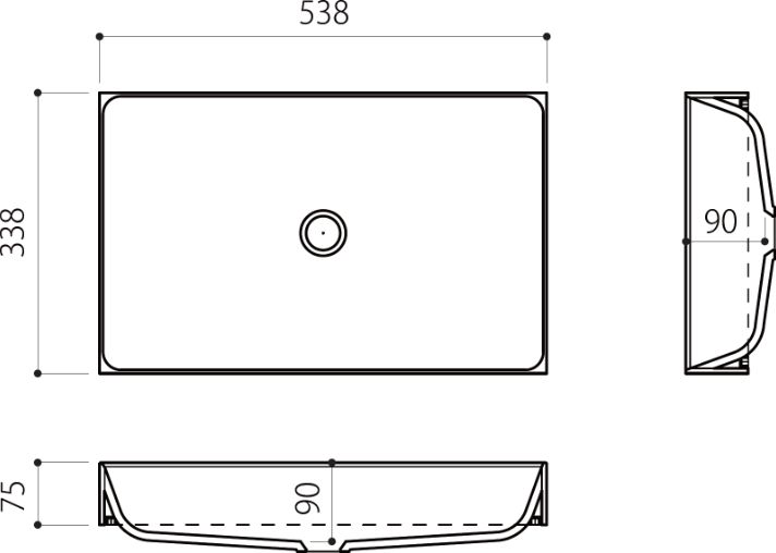 D healing-basin〈 D3454-V 〉 size